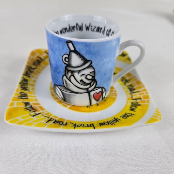 Wizard of Oz Tea Party Set (5) 3 oz Espresso Cups & Saucers Porcelain Orig Box - Picture 5 of 16